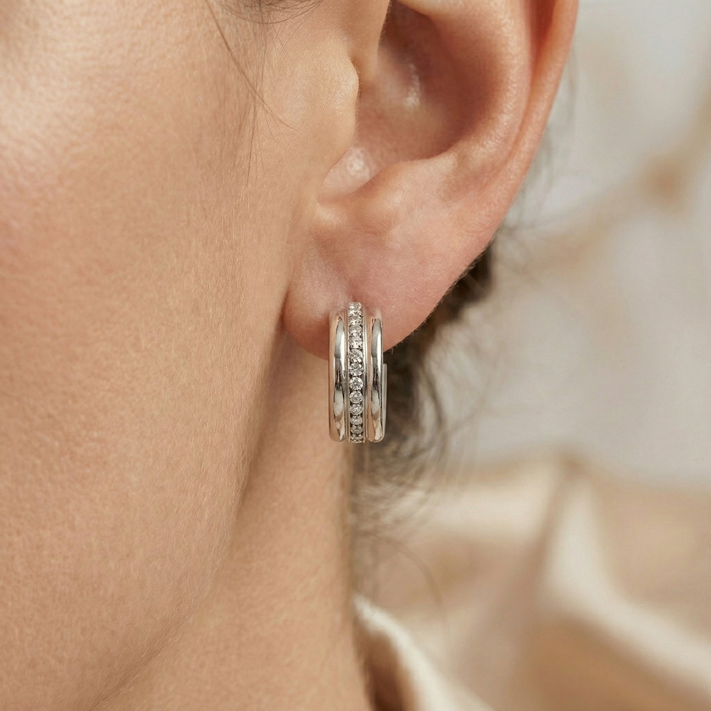 Double Shine Hoops Ohrringe Wasserfest