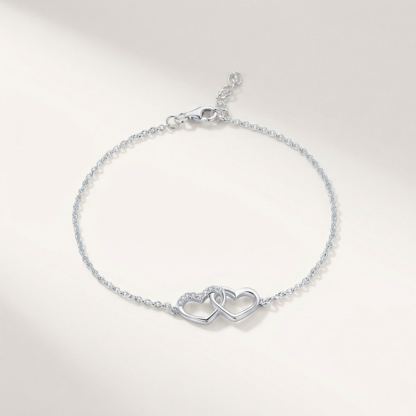 Twin Hearts Armband Armband Sterlingsilber