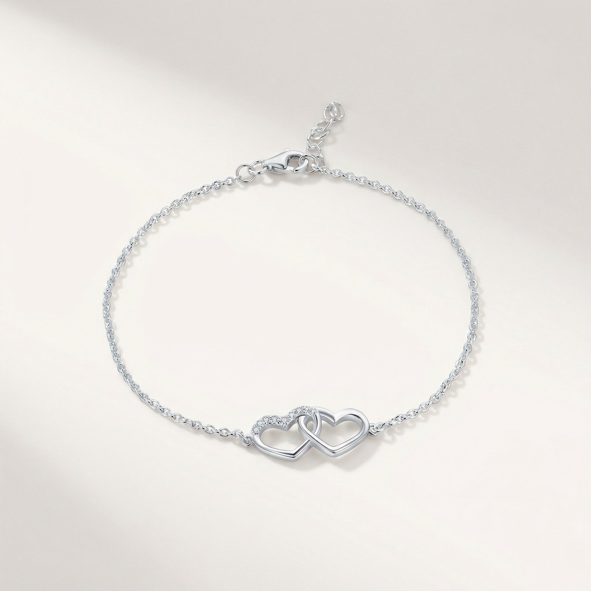 Twin Hearts Armband Armband Sterlingsilber