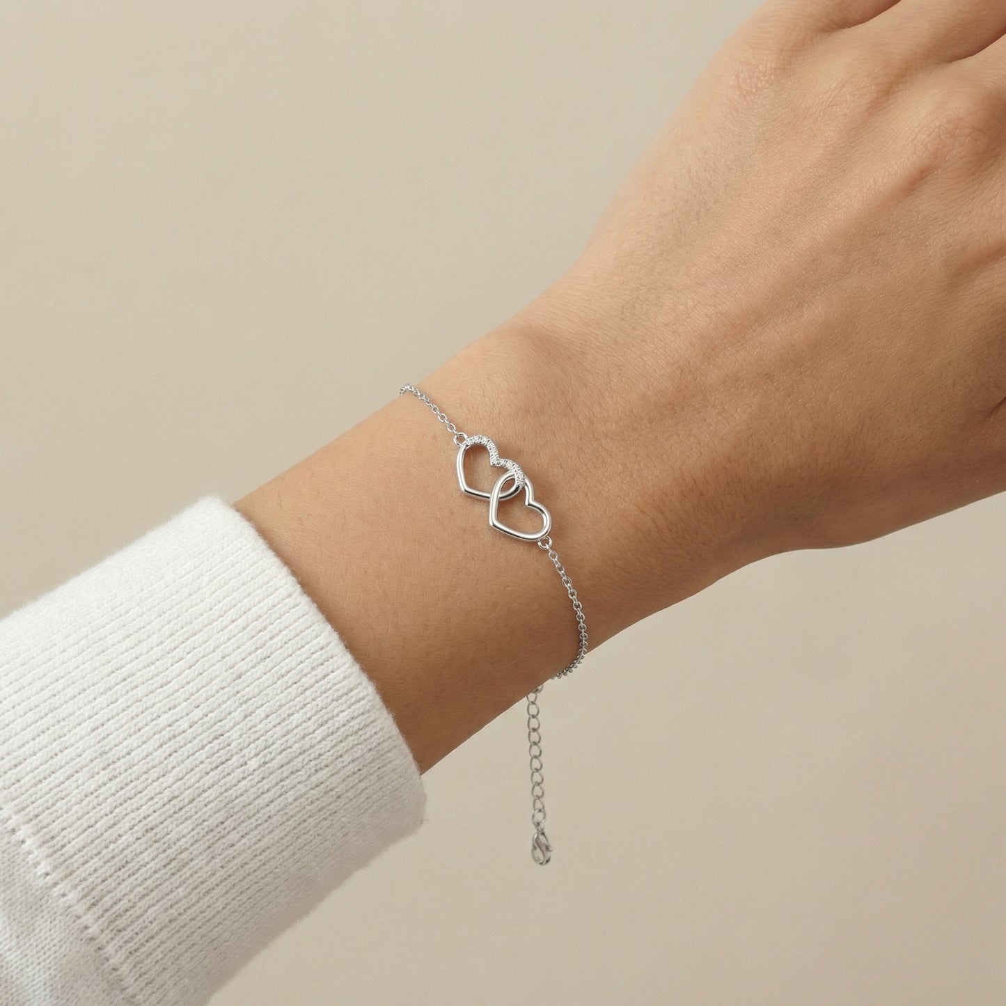 Twin Hearts Armband Armband Sterlingsilber