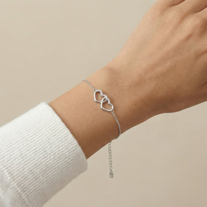 Twin Hearts Armband Armband Sterlingsilber