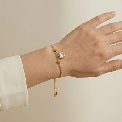 Verstellbares Herz Armband Armband Wasserfest