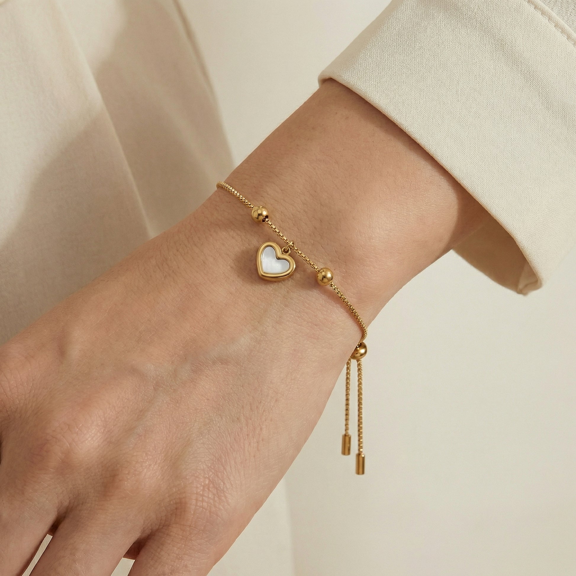 Verstellbares Herz Armband Armband Wasserfest