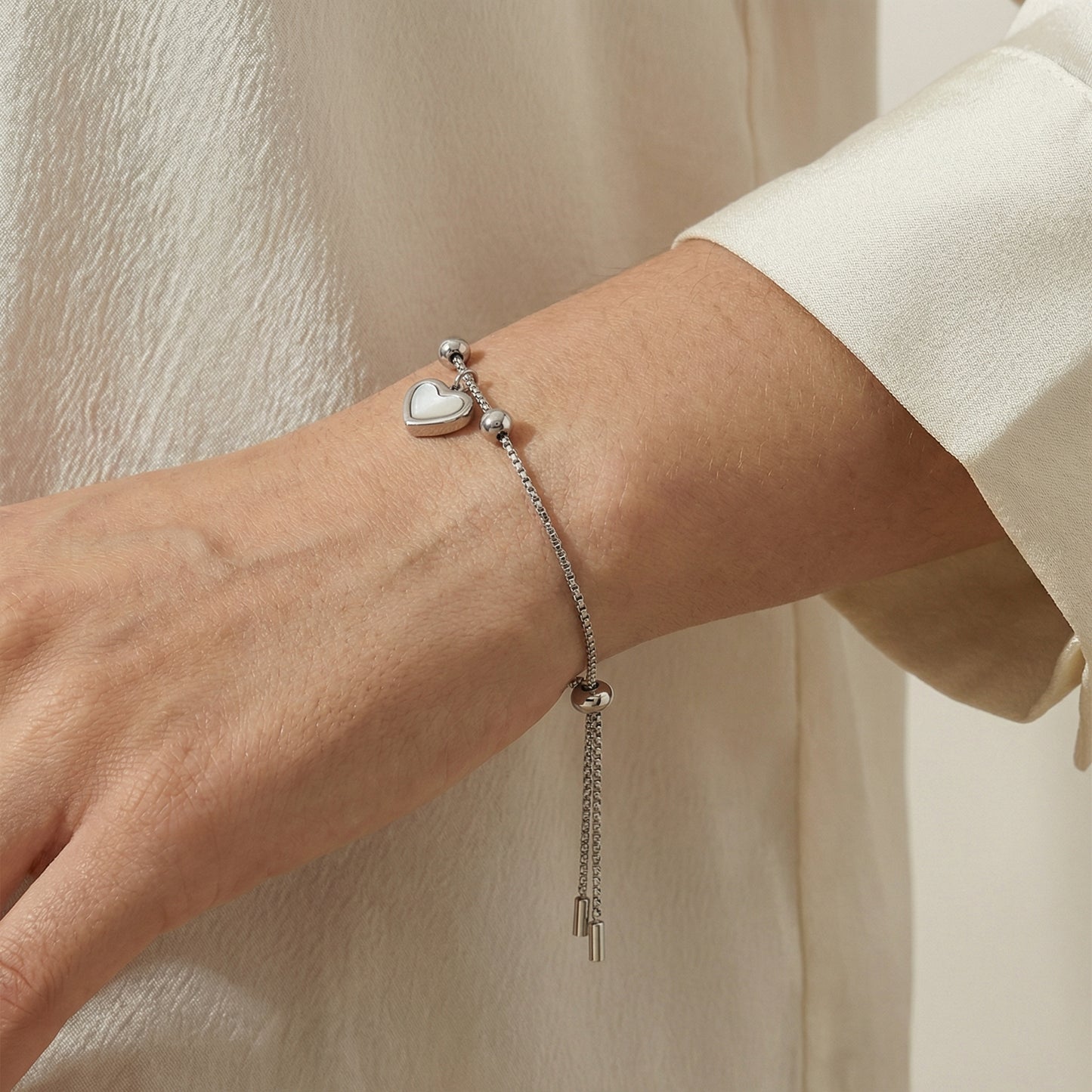 Verstellbares Herz Armband Armband Wasserfest
