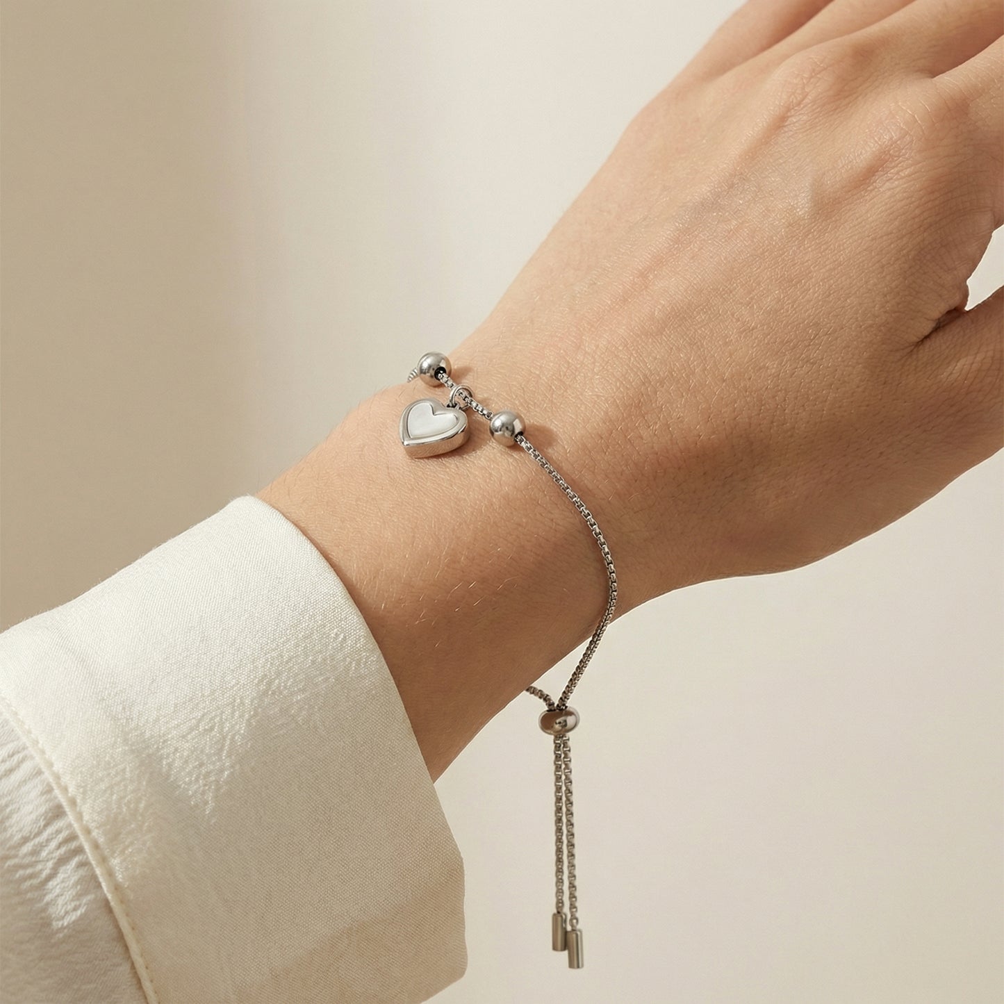 Verstellbares Herz Armband Armband Wasserfest