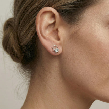 Sternen Ohrringe Ohrringe Sterlingsilber