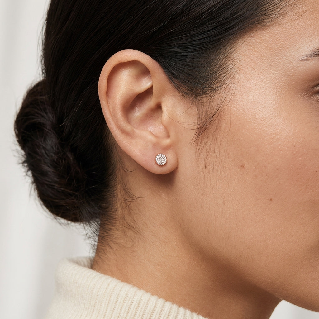 Minimalistische Roségold Ohrstecker Ohrringe Wasserfest