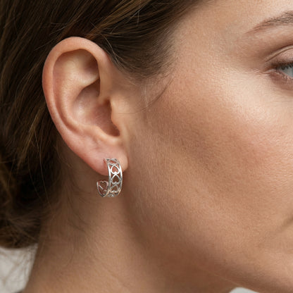 Cut-out Herz Ohrringe Ohrringe Wasserfest