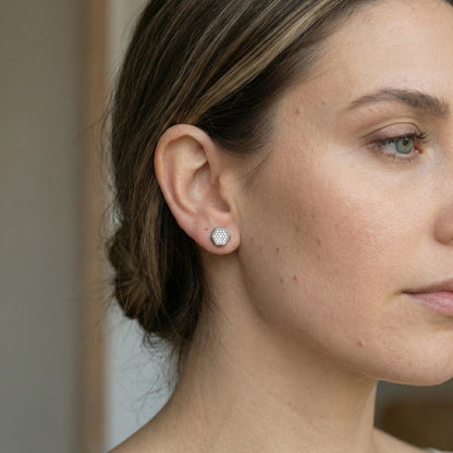 Minimalistische Hexagon Ohrstecker Ohrringe Wasserfest