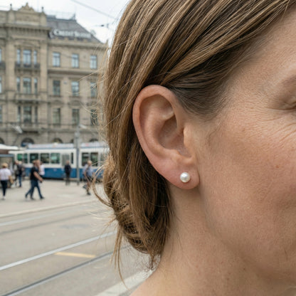 Belle Pearl Ohrstecker Ohrringe Sterlingsilber