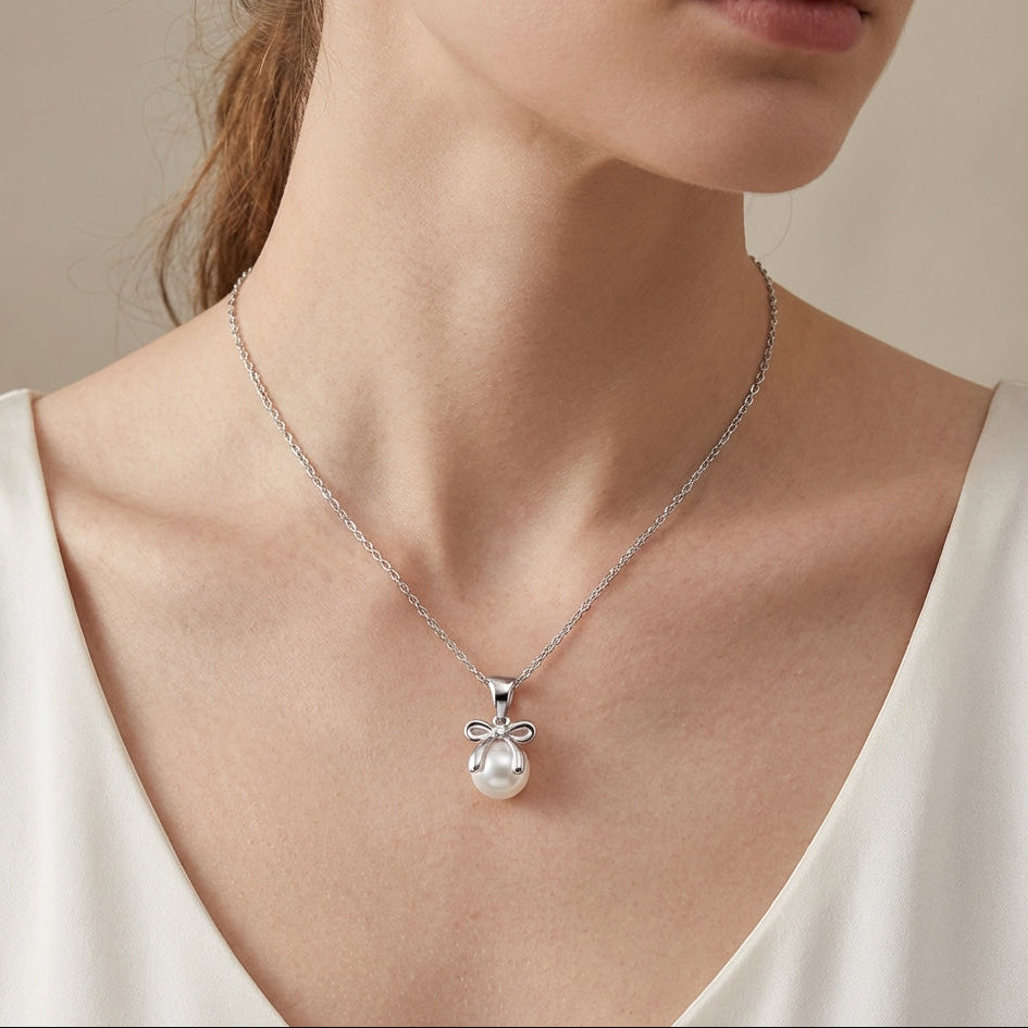 Lovely Bow Perlenhalskette Halsketten Wasserfest