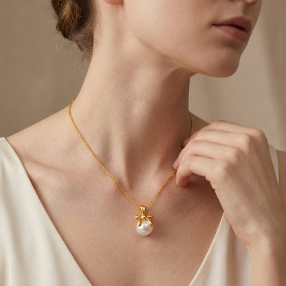 Lovely Bow Perlenhalskette Halsketten Wasserfest