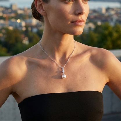 Luna Pearl Halskette Halsketten Sterlingsilber