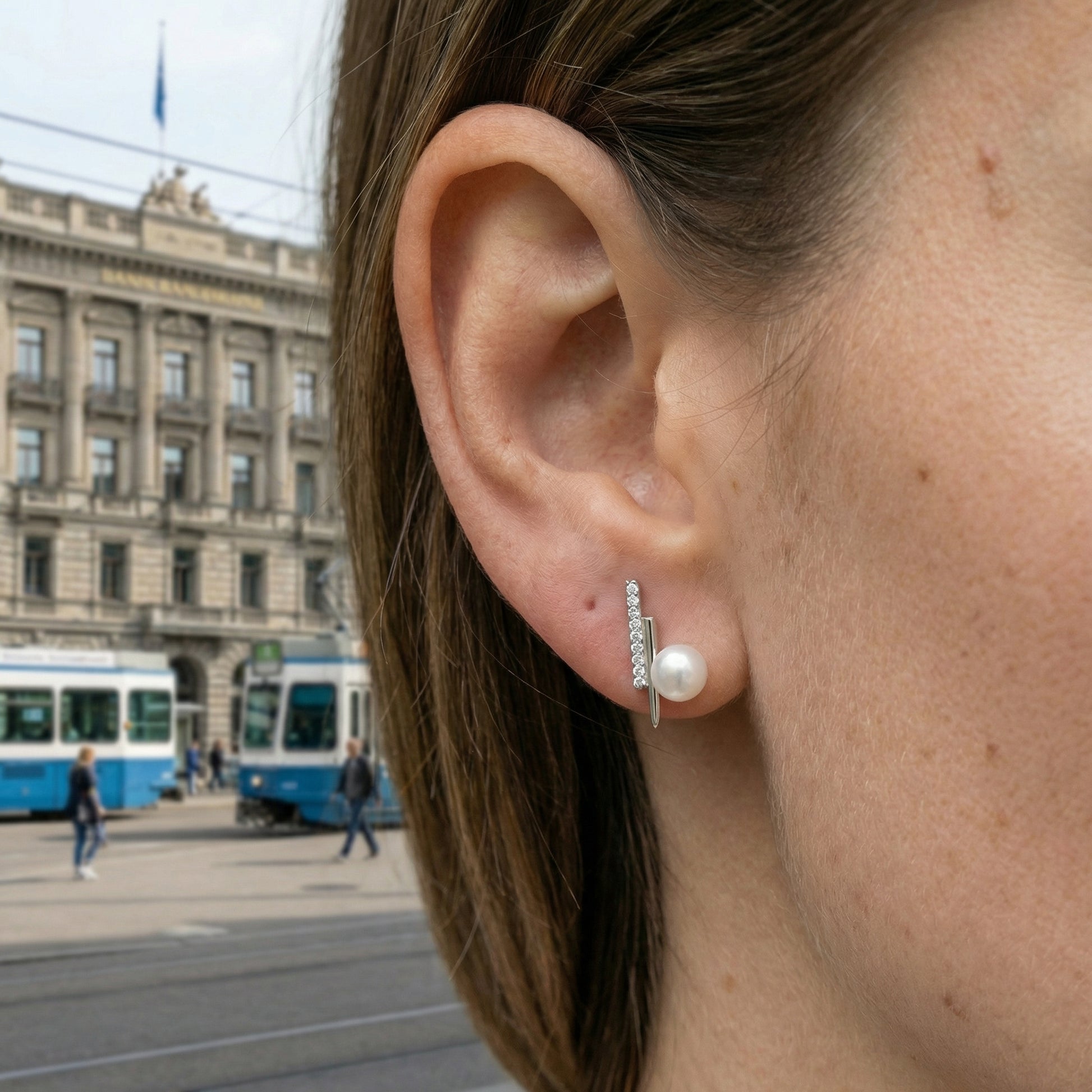 Éclat Pearl Ohrringe Ohrringe Sterlingsilber