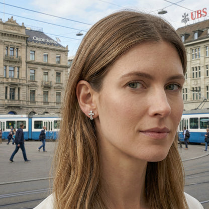 Kreuz Ohrstecker Ohrringe Wasserfest