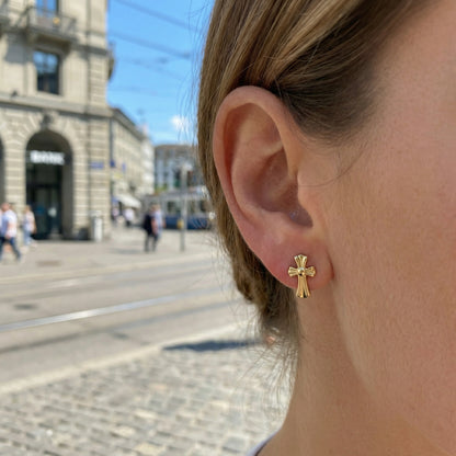 Kreuz Ohrstecker Ohrringe Wasserfest