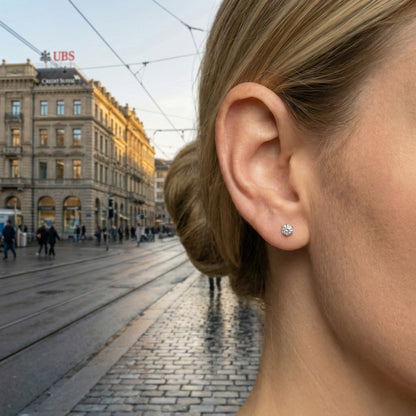 Clara Zirkoniastein Ohrstecker Ohrringe Sterlingsilber