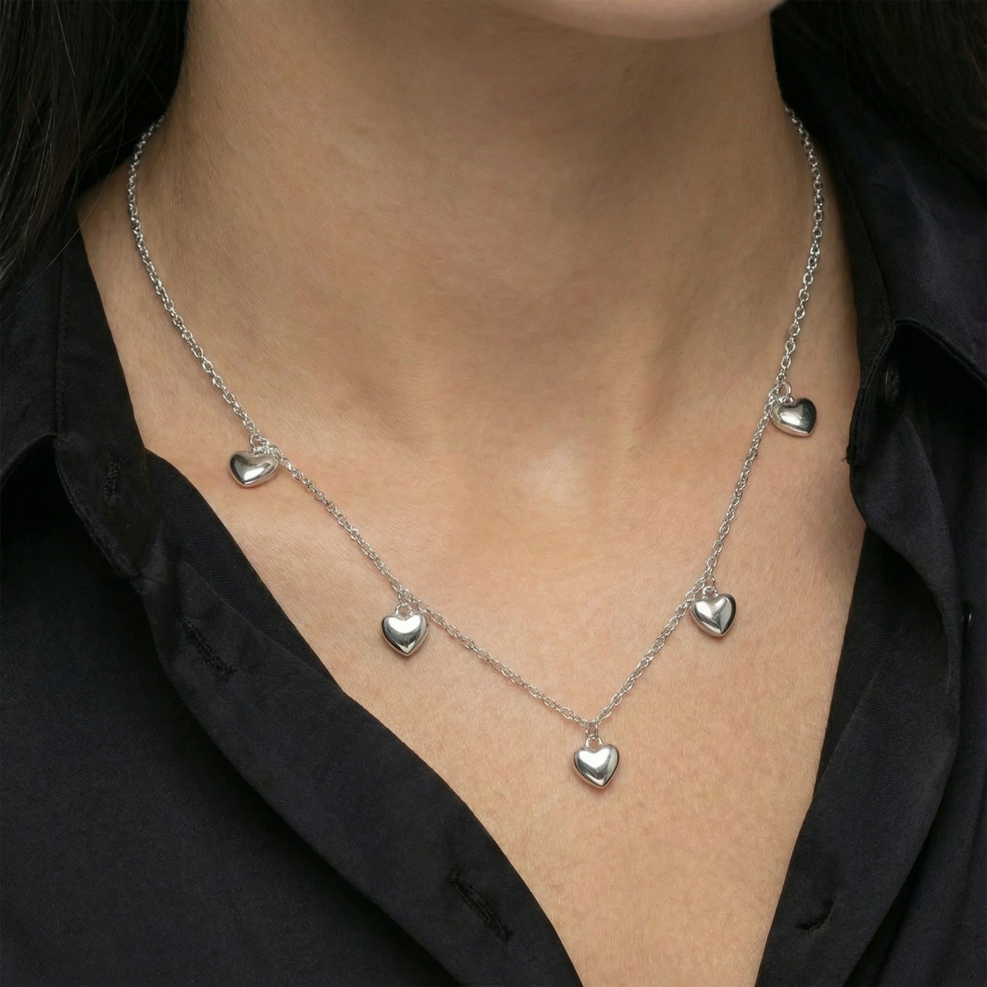 Amora Herz Halskette Halsketten Sterlingsilber