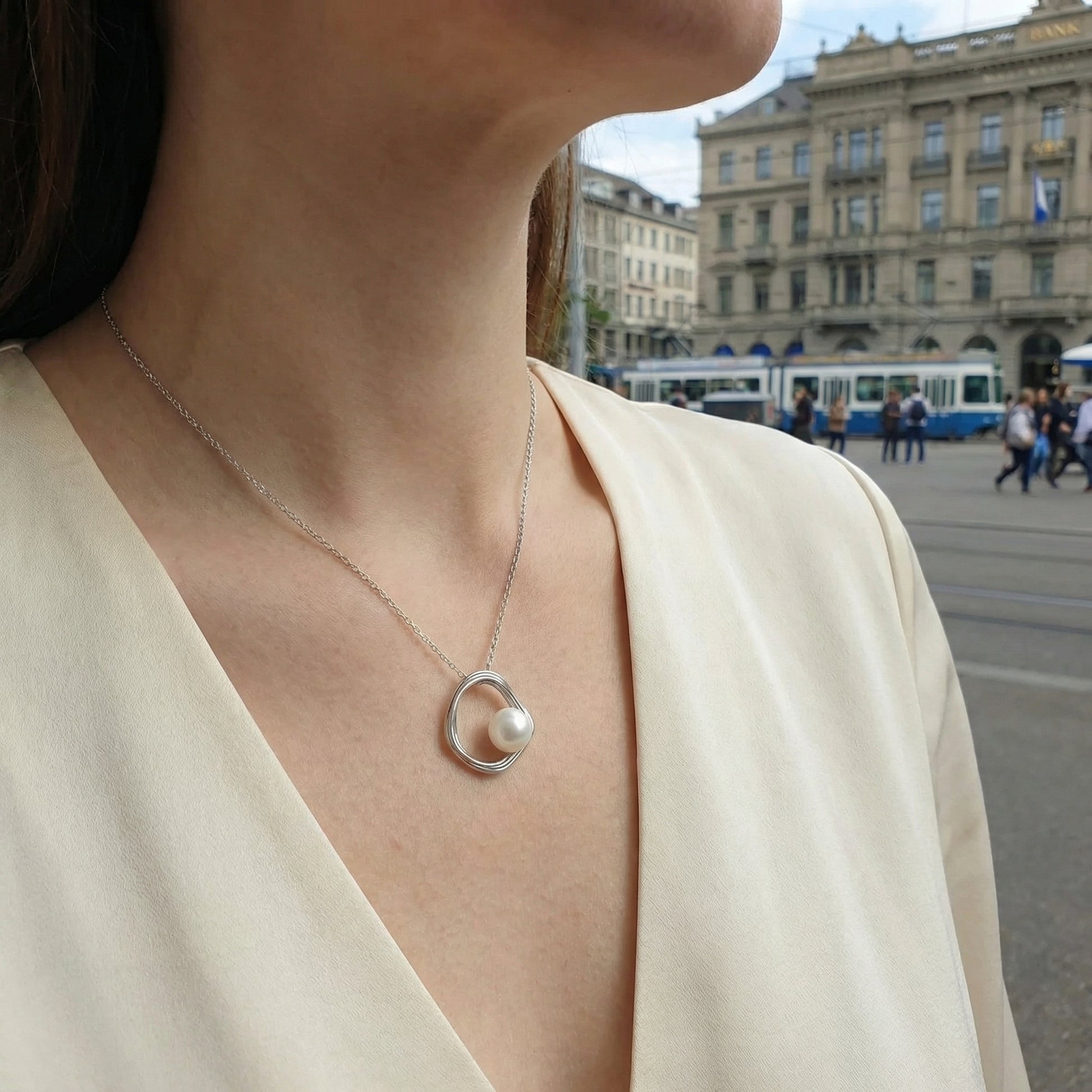 Nala Pearl Halskette Halsketten Sterlingsilber