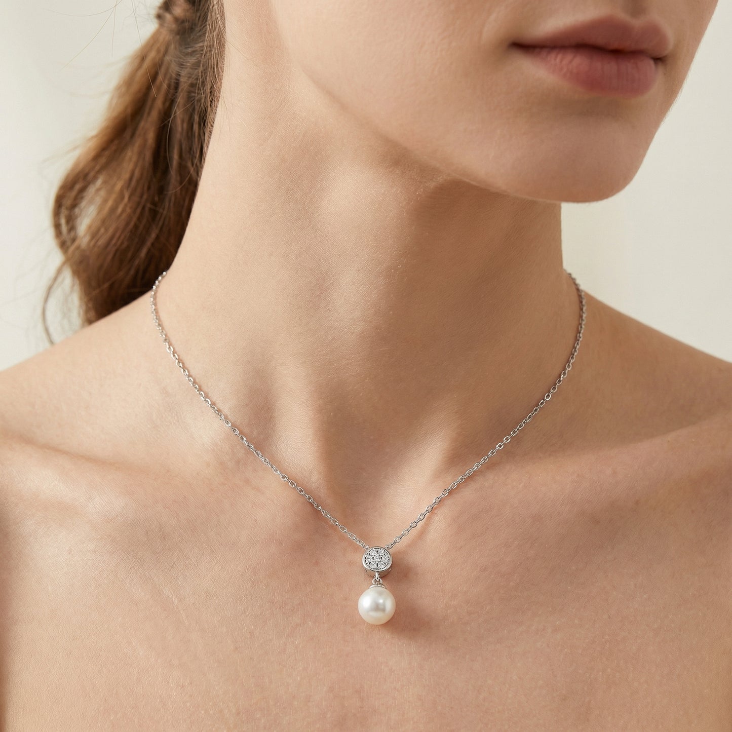 Amélie Pearl Glow Halskette Halsketten Sterlingsilber