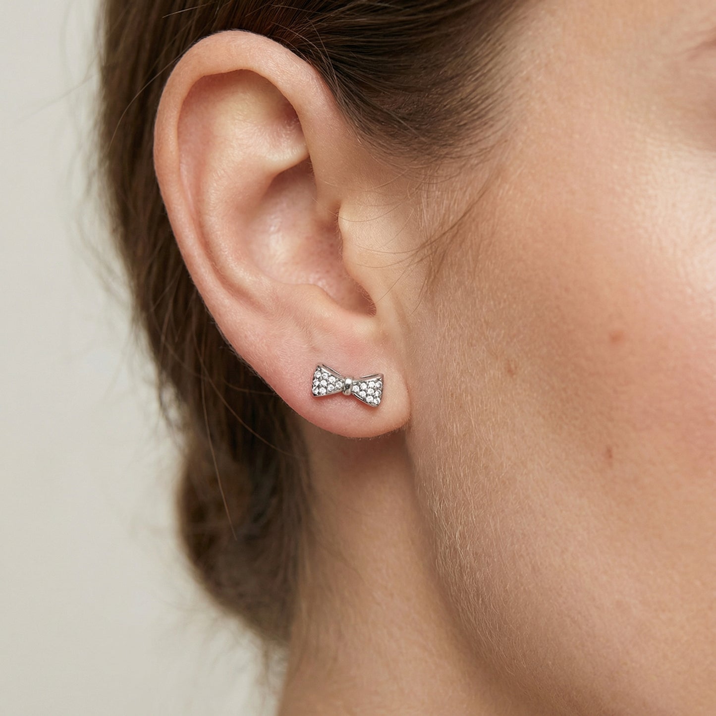 Glitzer Schleifen Ohrstecker Ohrringe Wasserfest