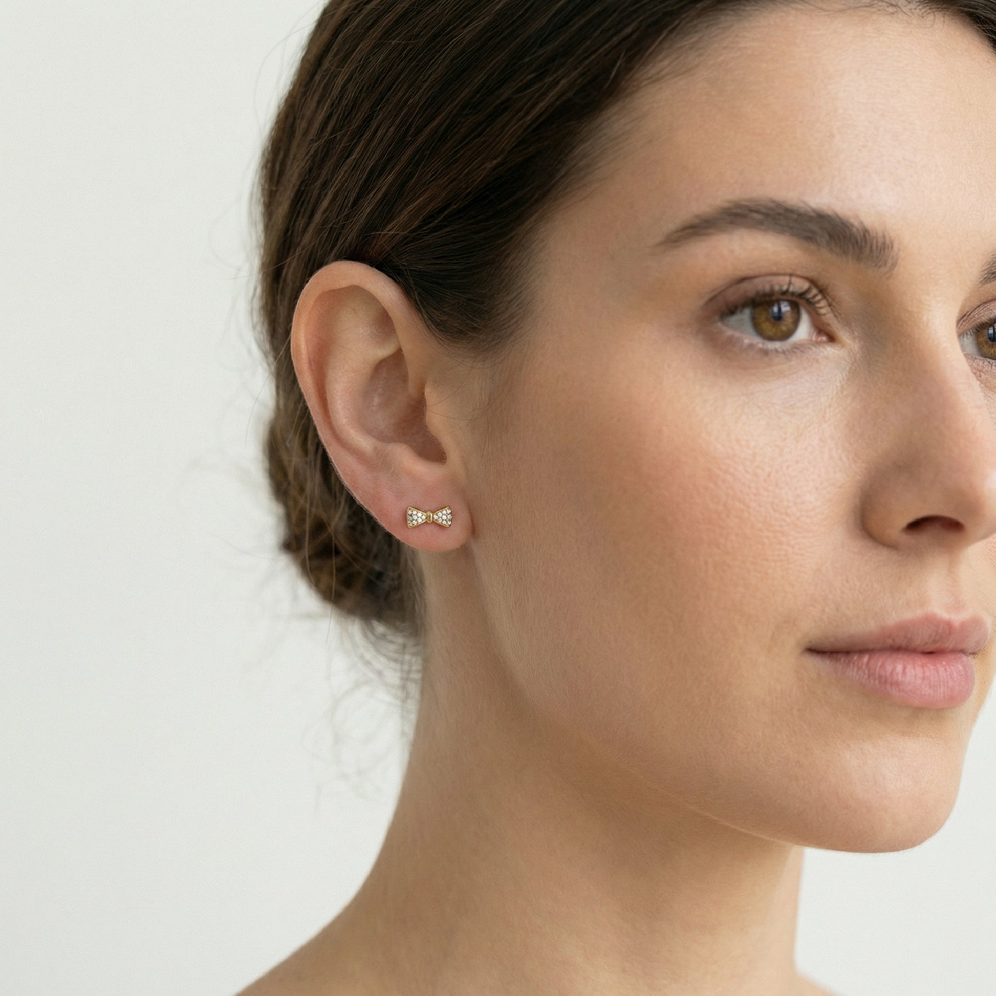 Glitzer Schleifen Ohrstecker Ohrringe Wasserfest