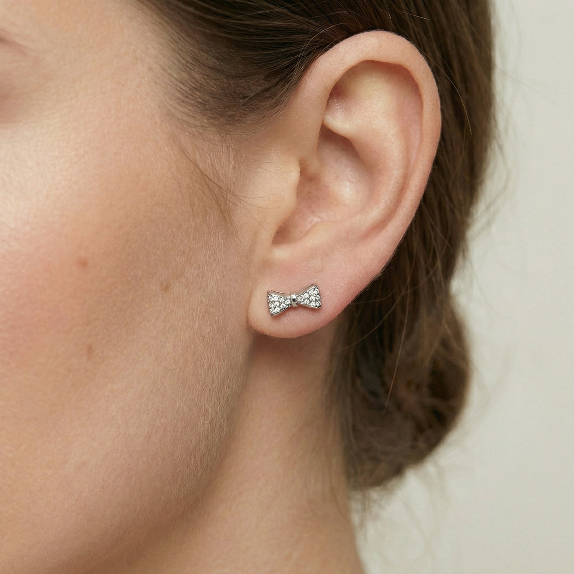 Glitzer Schleifen Ohrstecker Ohrringe Wasserfest