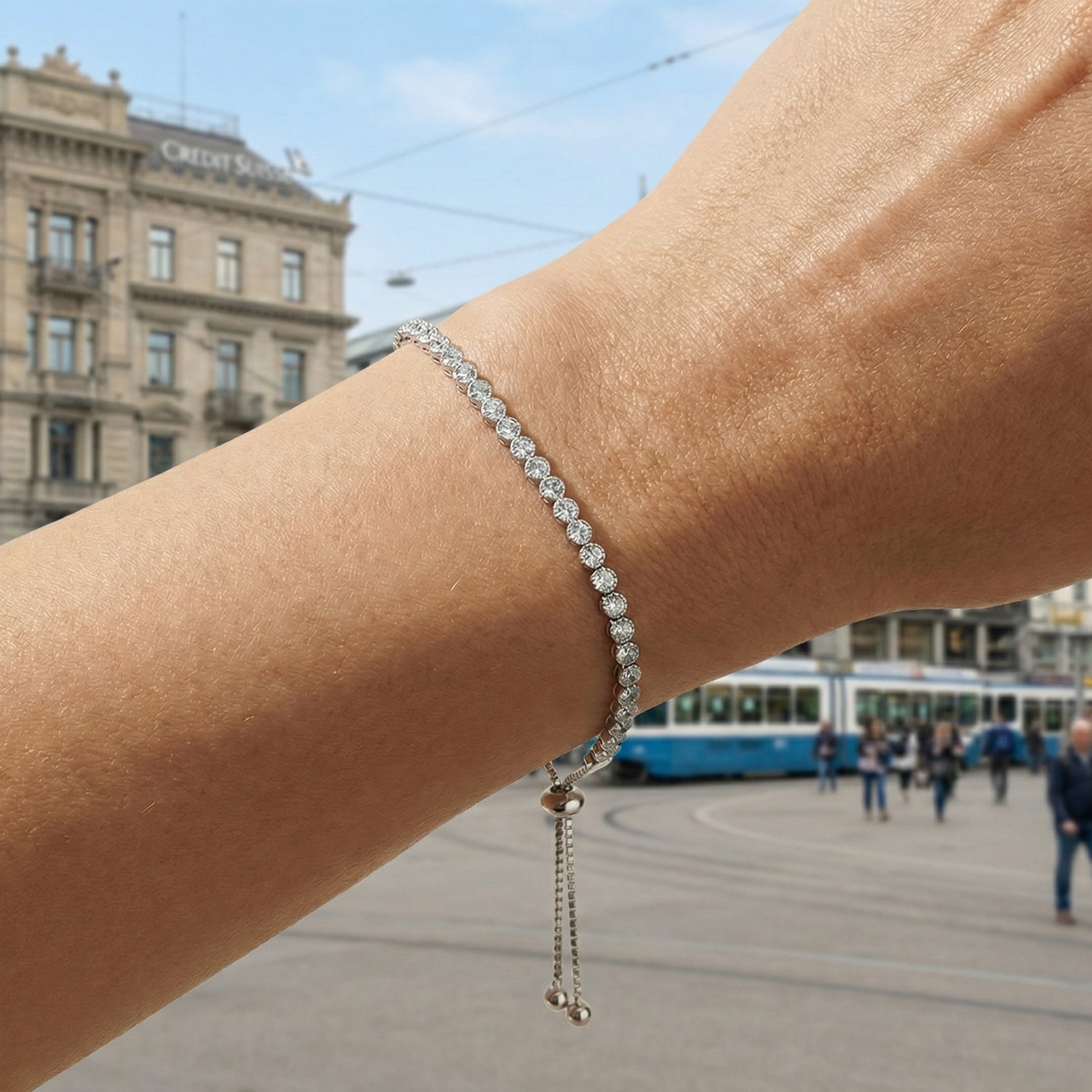 Lumière Tennis Armband Armband Sterlingsilber