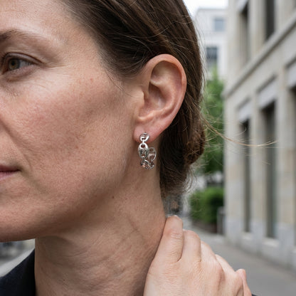 Kettenoptik Creolen Ohrringe Wasserfest