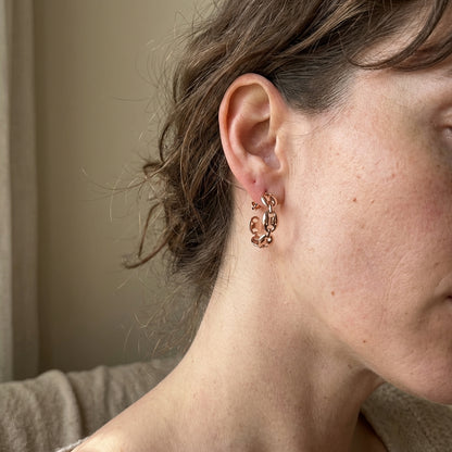 Kettenoptik Creolen Ohrringe Wasserfest