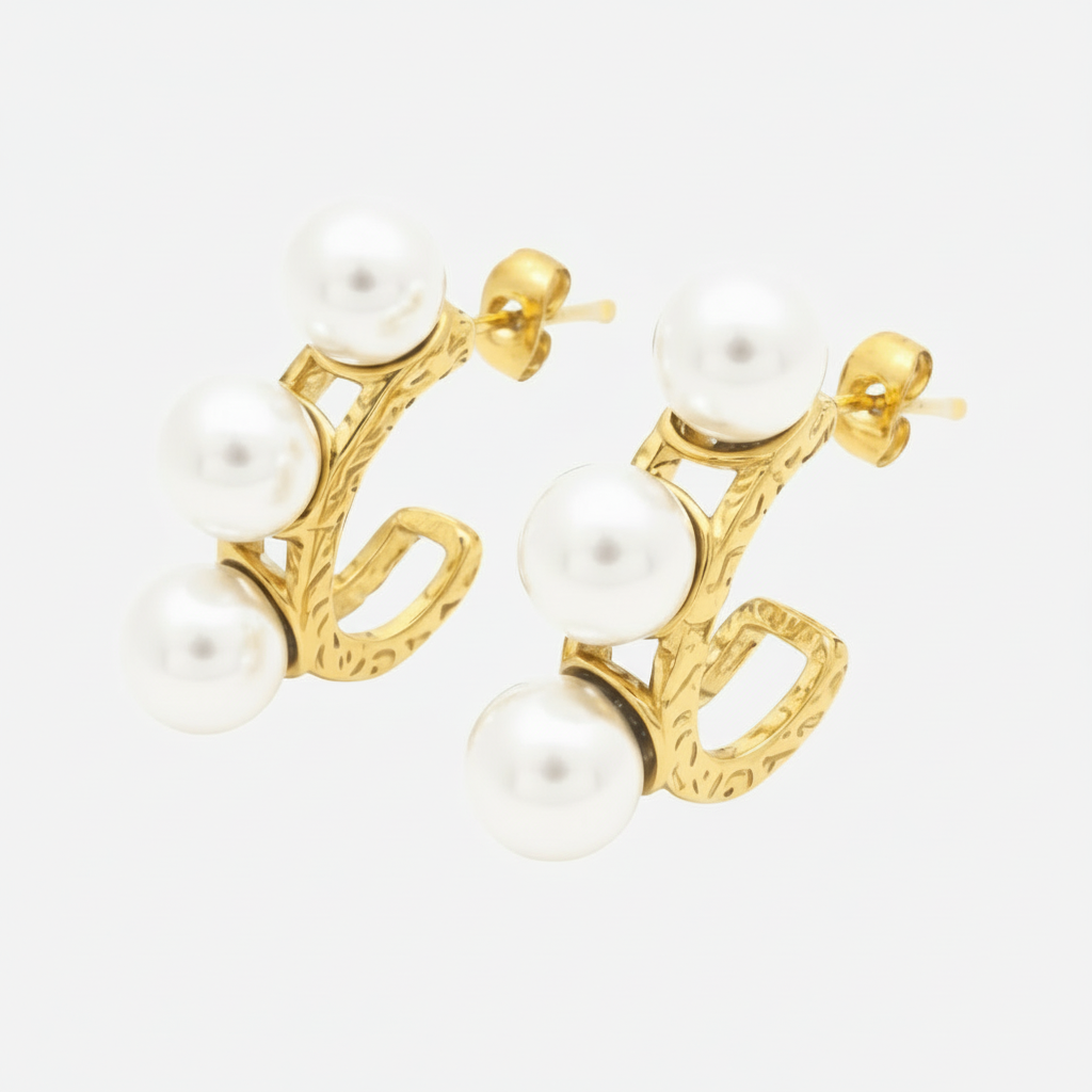 Elegant Pearl Ohrringe Czarina Gold