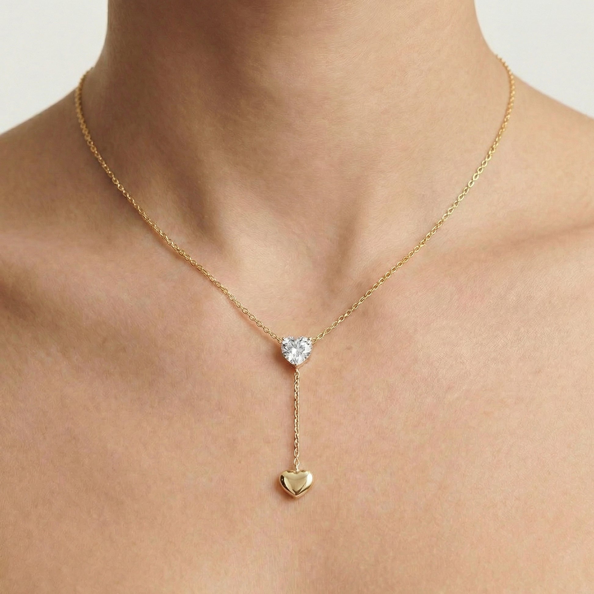 Herz Y-Halskette Wasserfest