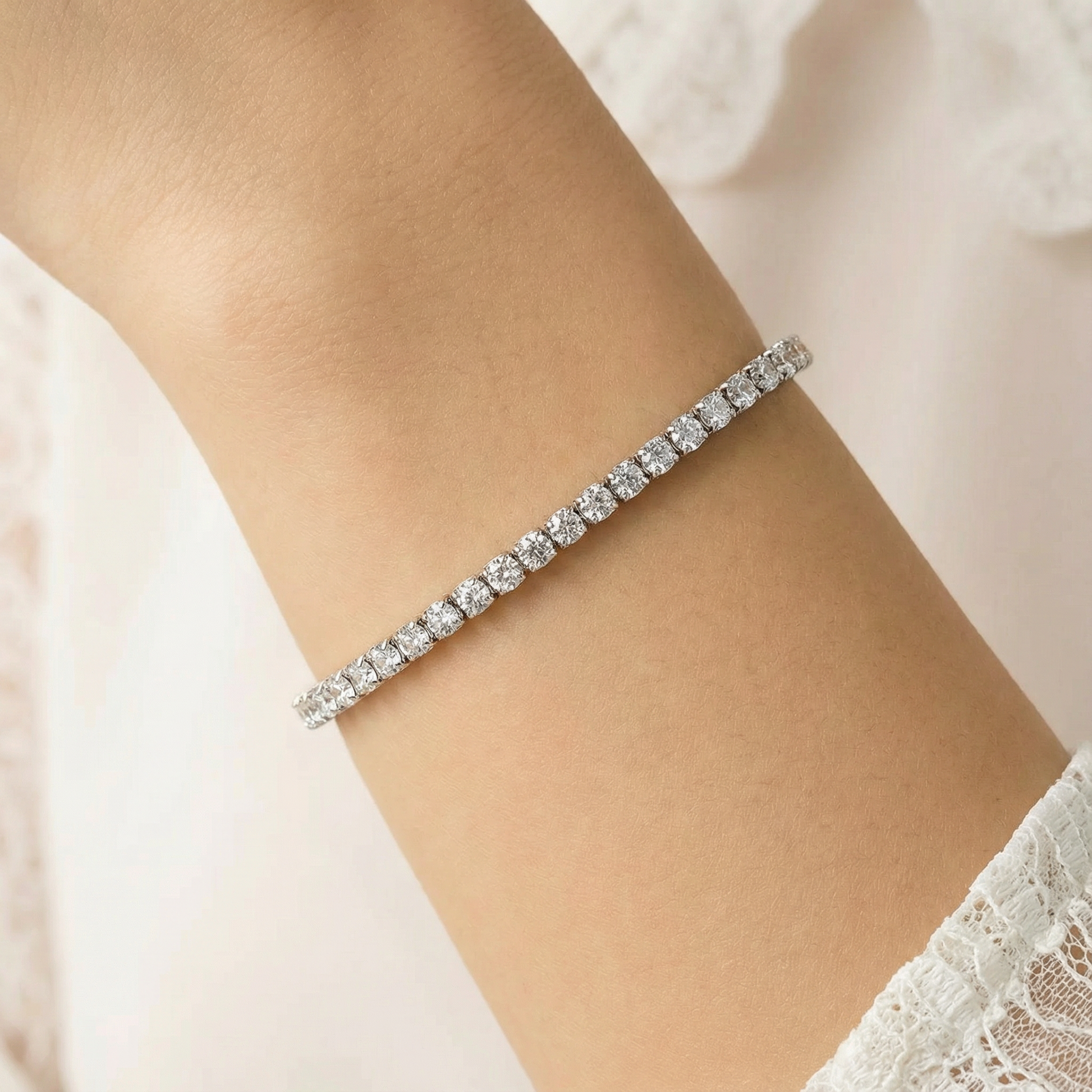 Funkelndes Tennis Armband Armband Wasserfest